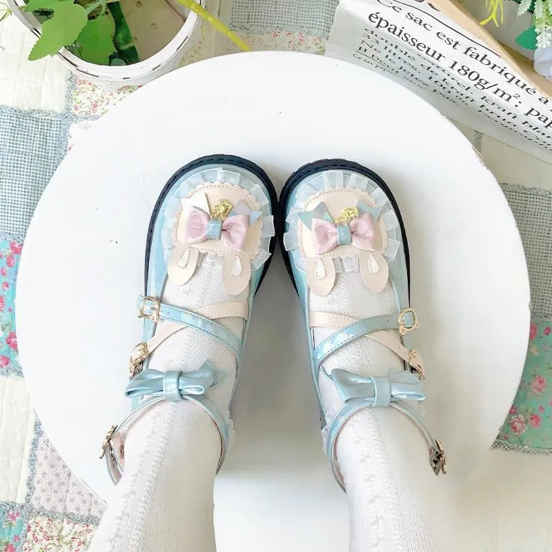 Holographic Bunny Lolita Flats