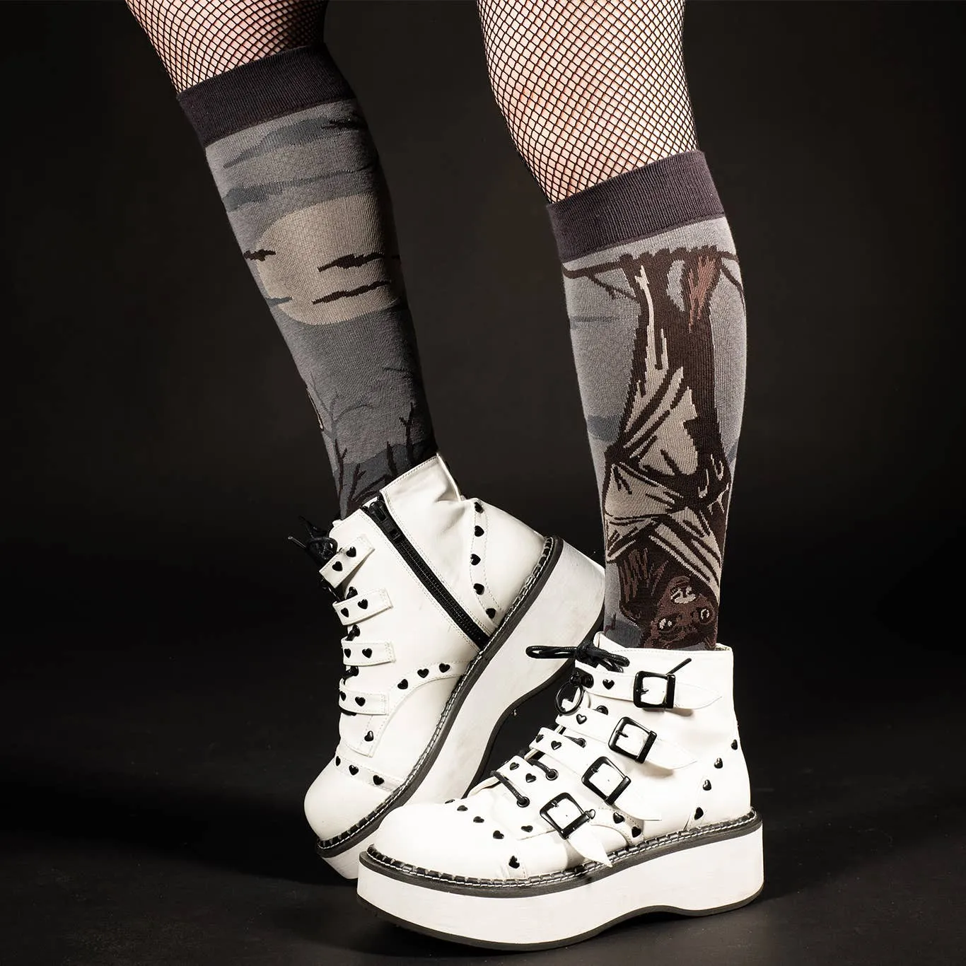 Instant Shipping! Bat Knee High Socks