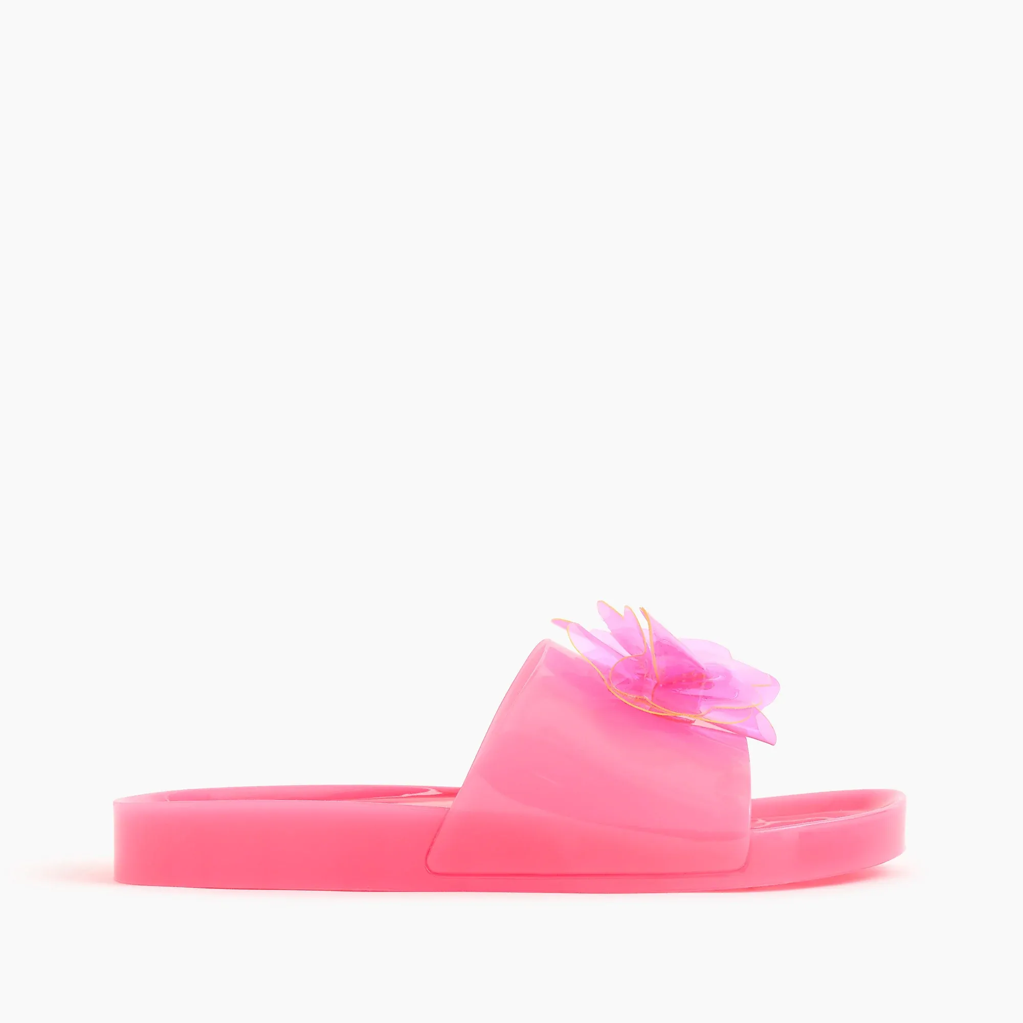 J.crew Pink jelly blossom pool slides