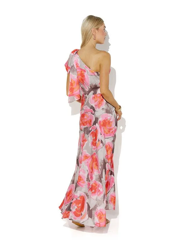 Katya Rosie Print One Shoulder Maxi