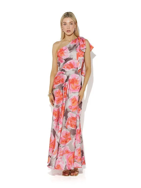 Katya Rosie Print One Shoulder Maxi