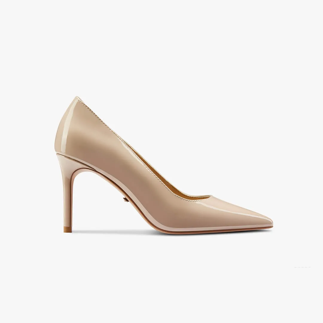 *Kayte - Beige Patent Classic Pump