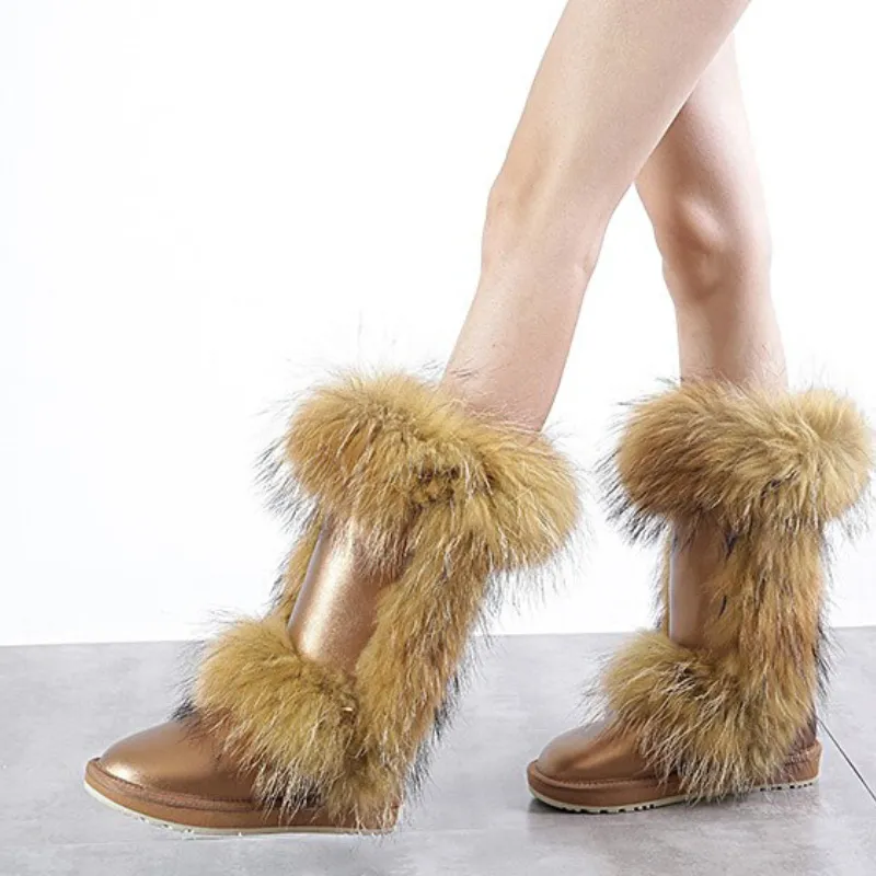 Knee High Fur Snow Boots