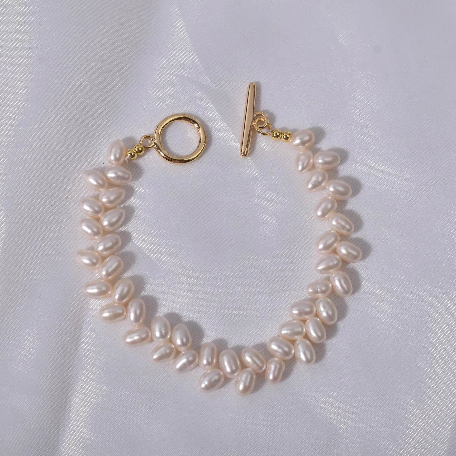 Leaf Freshwater Pearl Bracelet