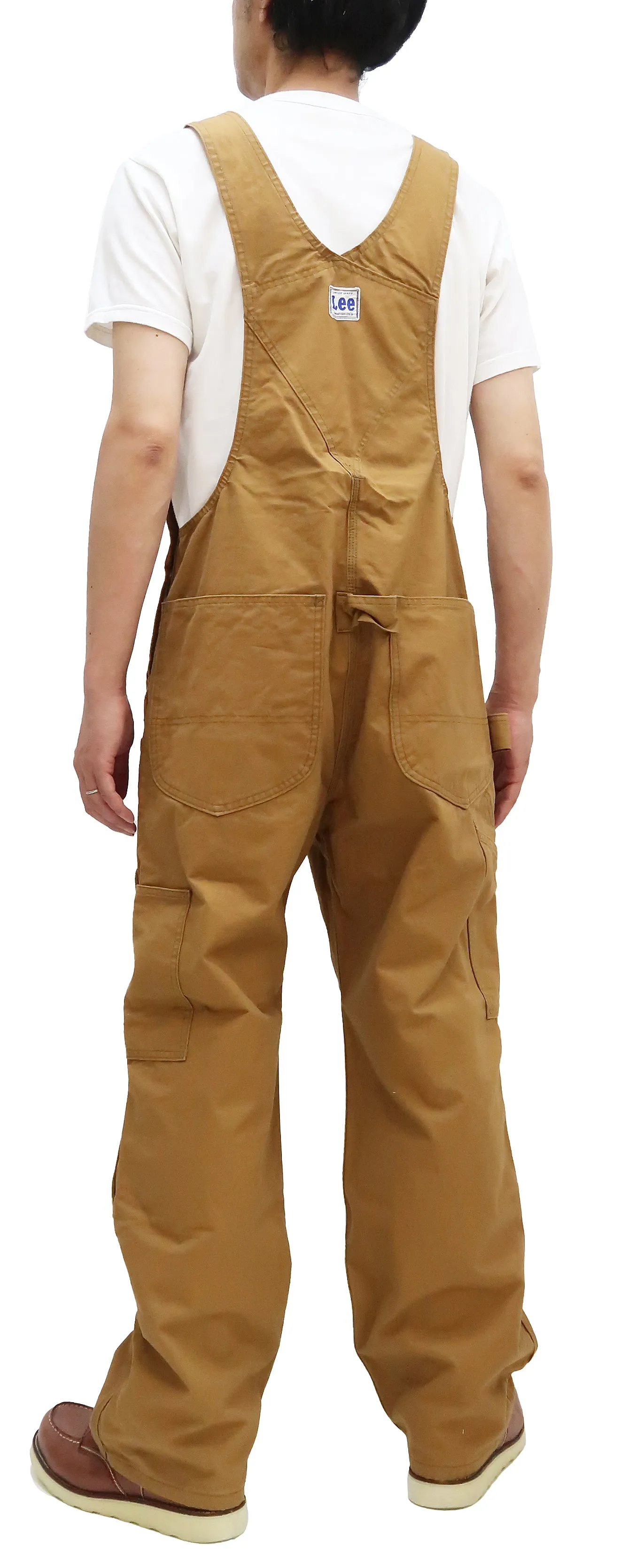 Lee Overalls Men's Casual Fashion Double Knee Duck Canvas Bib Overall High-Back LM8605 LM8605-145 Brown