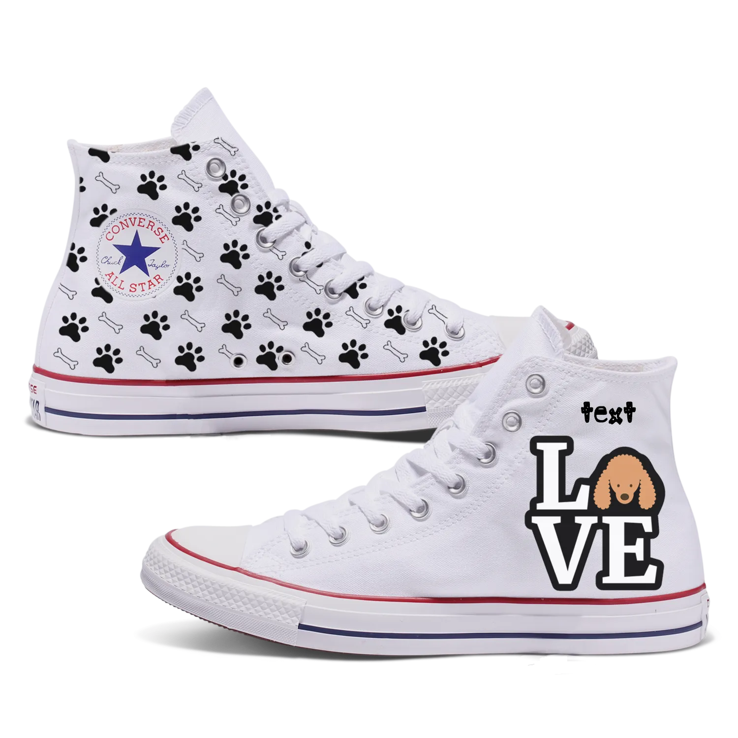 Love Poodle Custom Converse