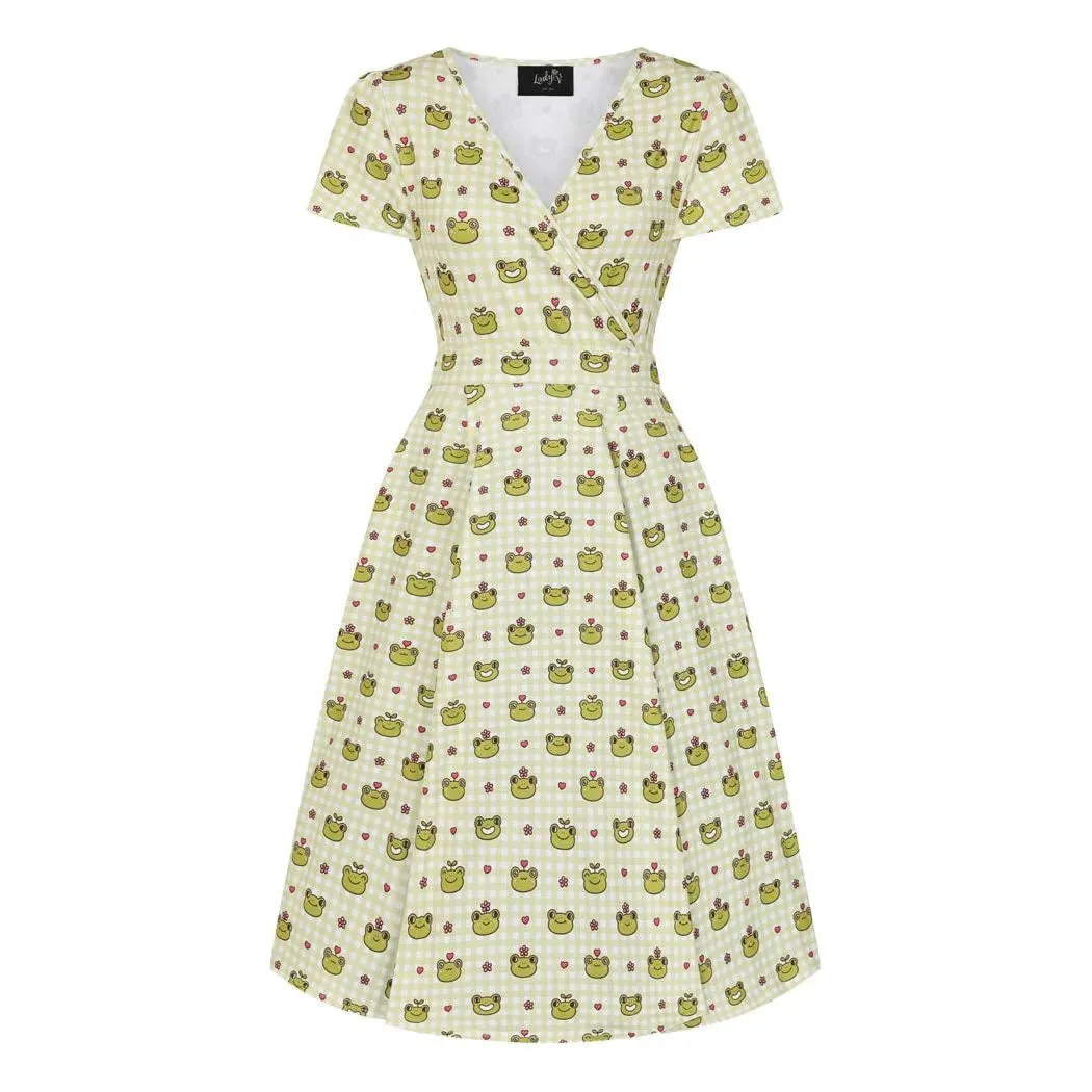 Lyra Dress - Frog Gingham