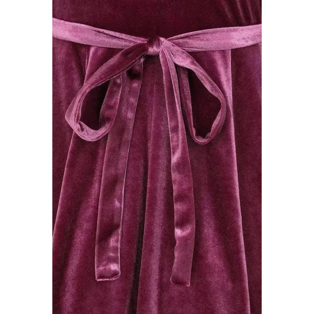 Lyra Mini Dress - Mauve Velvet