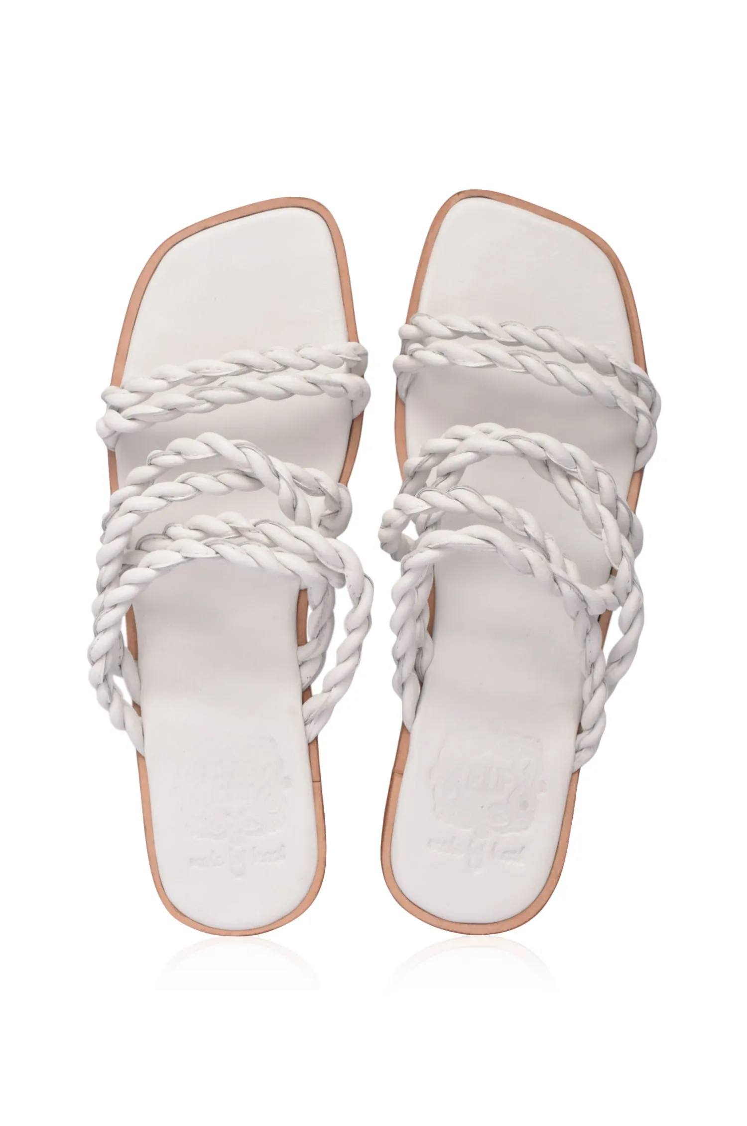 Melasti Woven Leather Slides