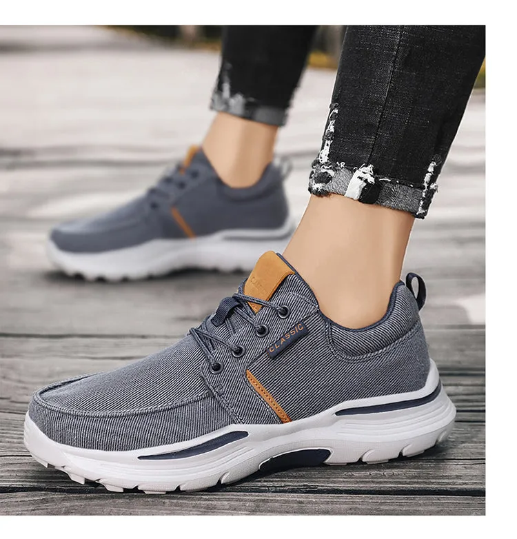 Men's Walking Shoe Lightweight Breathable Anti-Skid Mesh Workout Casual Sports Shoes