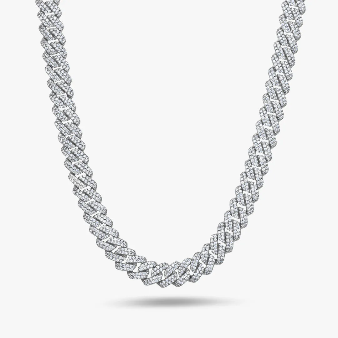 Moissanite S925 8mm Prong Cuban Chain