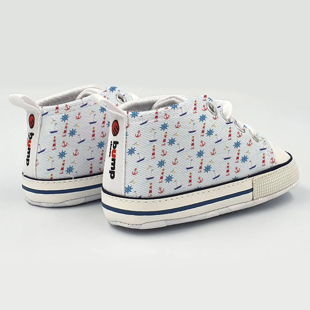 Nautical Print Baby Bump Shoes