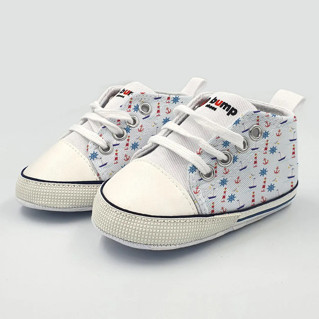 Nautical Print Baby Bump Shoes