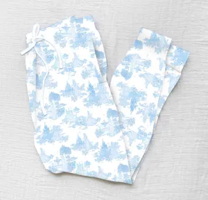 Princess Bleu Toile - Women's Bamboo Lounge Joggers