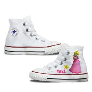 Princess Peach Kids Custom Converse