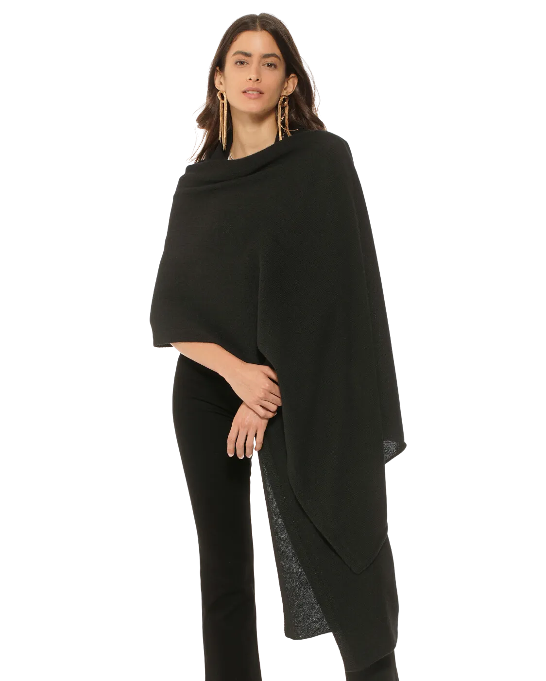 Pure Cashmere Maxi Wrap Black