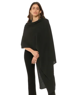 Pure Cashmere Maxi Wrap Black