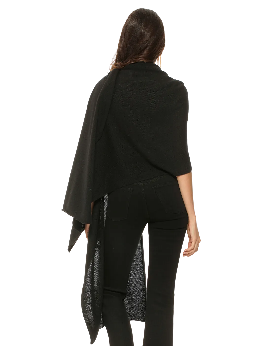 Pure Cashmere Maxi Wrap Black