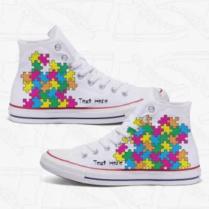 Puzzle Piece Custom Adult Converse Chuck Taylor