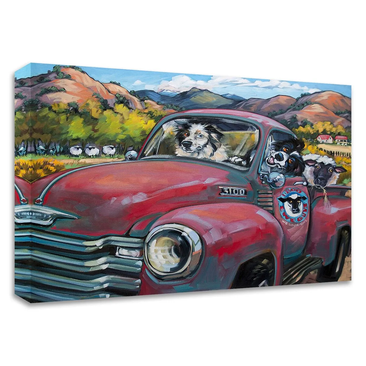 "1-800 Ewe Guys" Wrapped Canvas Print Wall Art