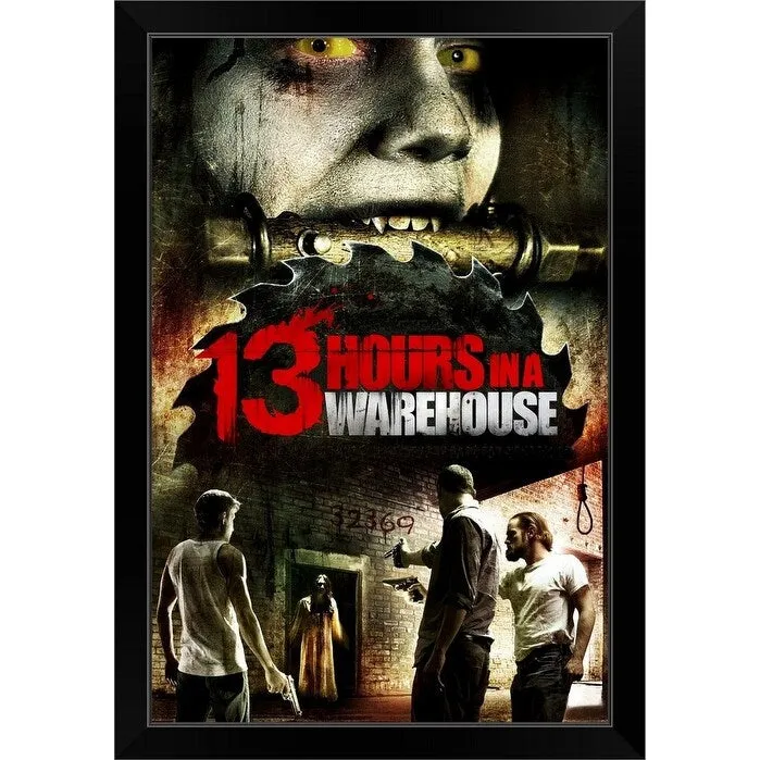 "13 Hours in a Warehouse - Movie Poster" Black Framed Print