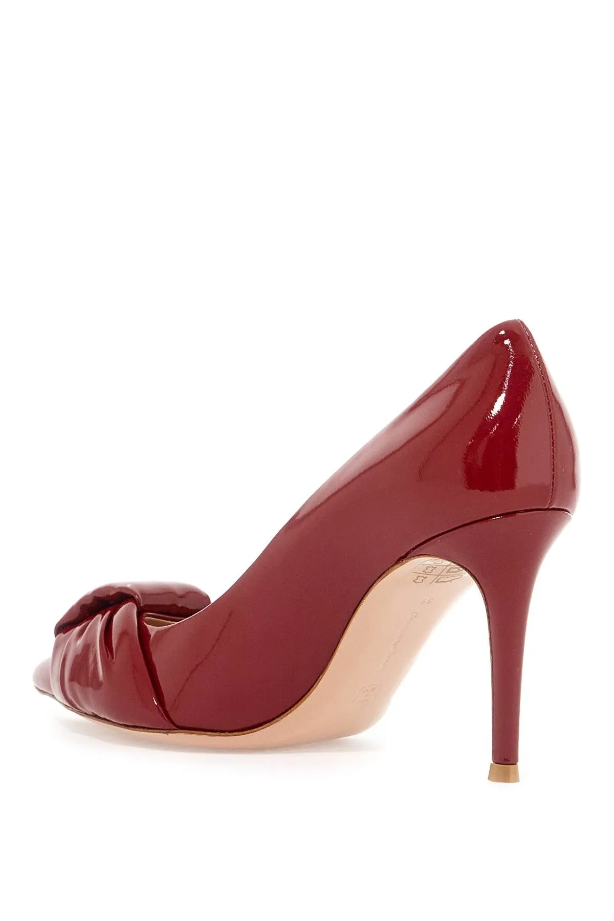 "patent leather décollet G22317 85RIC NUI ROUGE