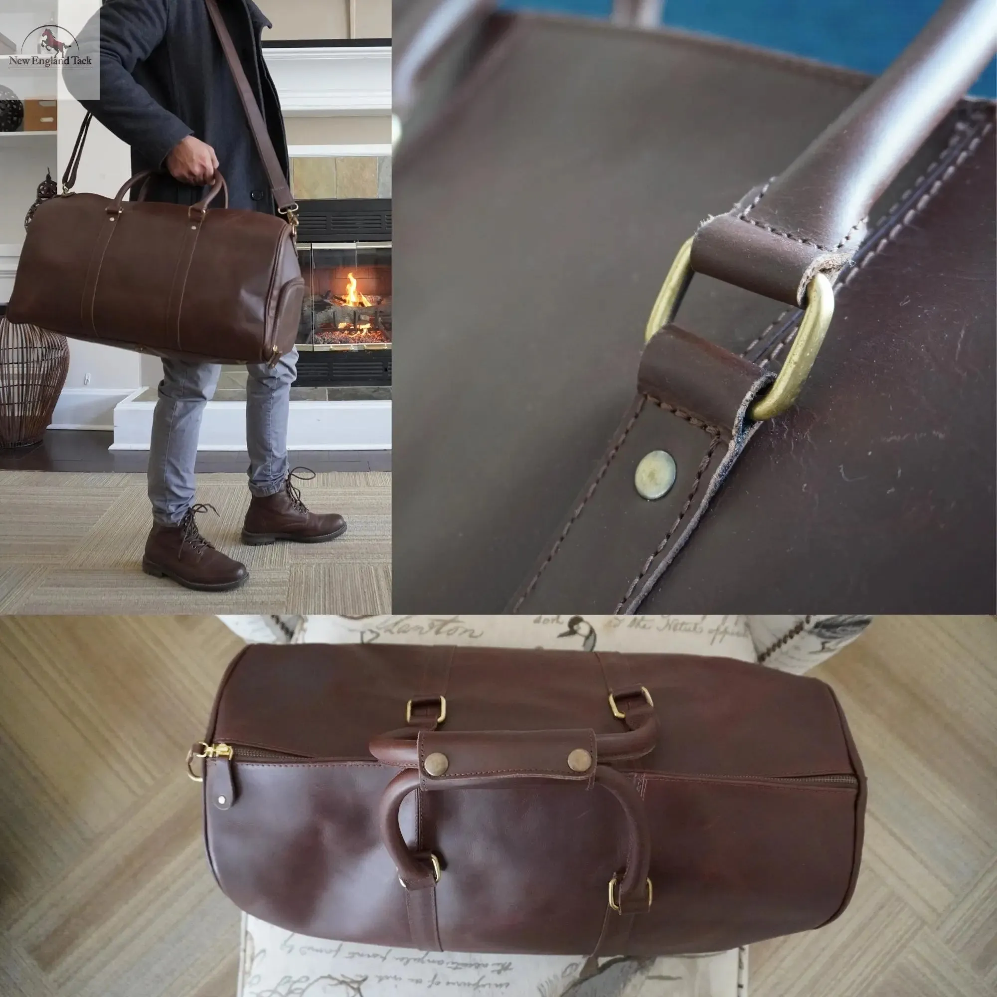 RESISTANCE Leather Duffle Bag - Perfect for Weekend Getaways