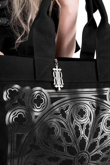 Restyle - Rosarium - Gothic Tote Shopper Bag with printed Cathedral Design