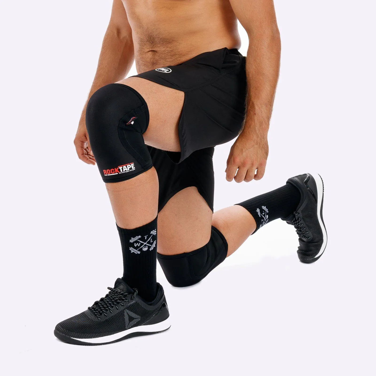 RockTape Assassins Knee Sleeves - 5mm & 7mm - Black - PAIR