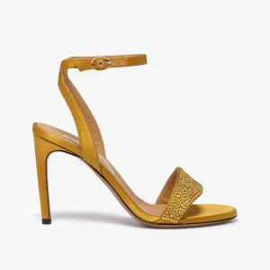 Secunda | Women's leather sandal with rhinestone