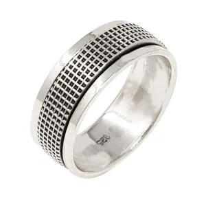 Solid 925 Sterling Silver Ring, Spinning Ring for Men