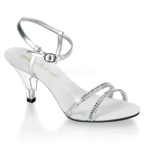 Sparkly Low Heel Buckle Sandals