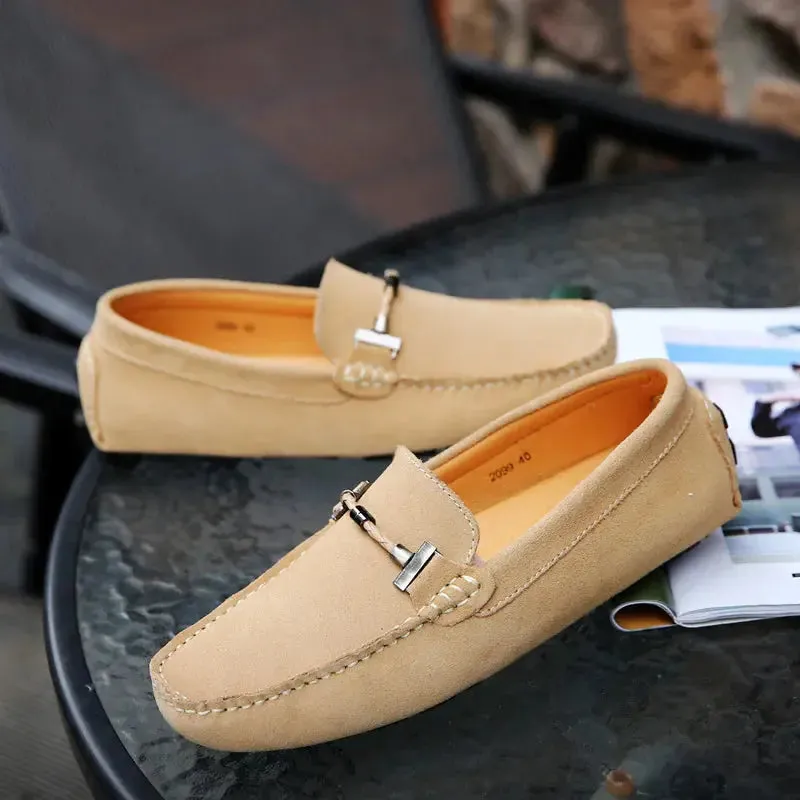 Step Up Your Style with Luxurious Real Cowhide Suede Men's Shoes!