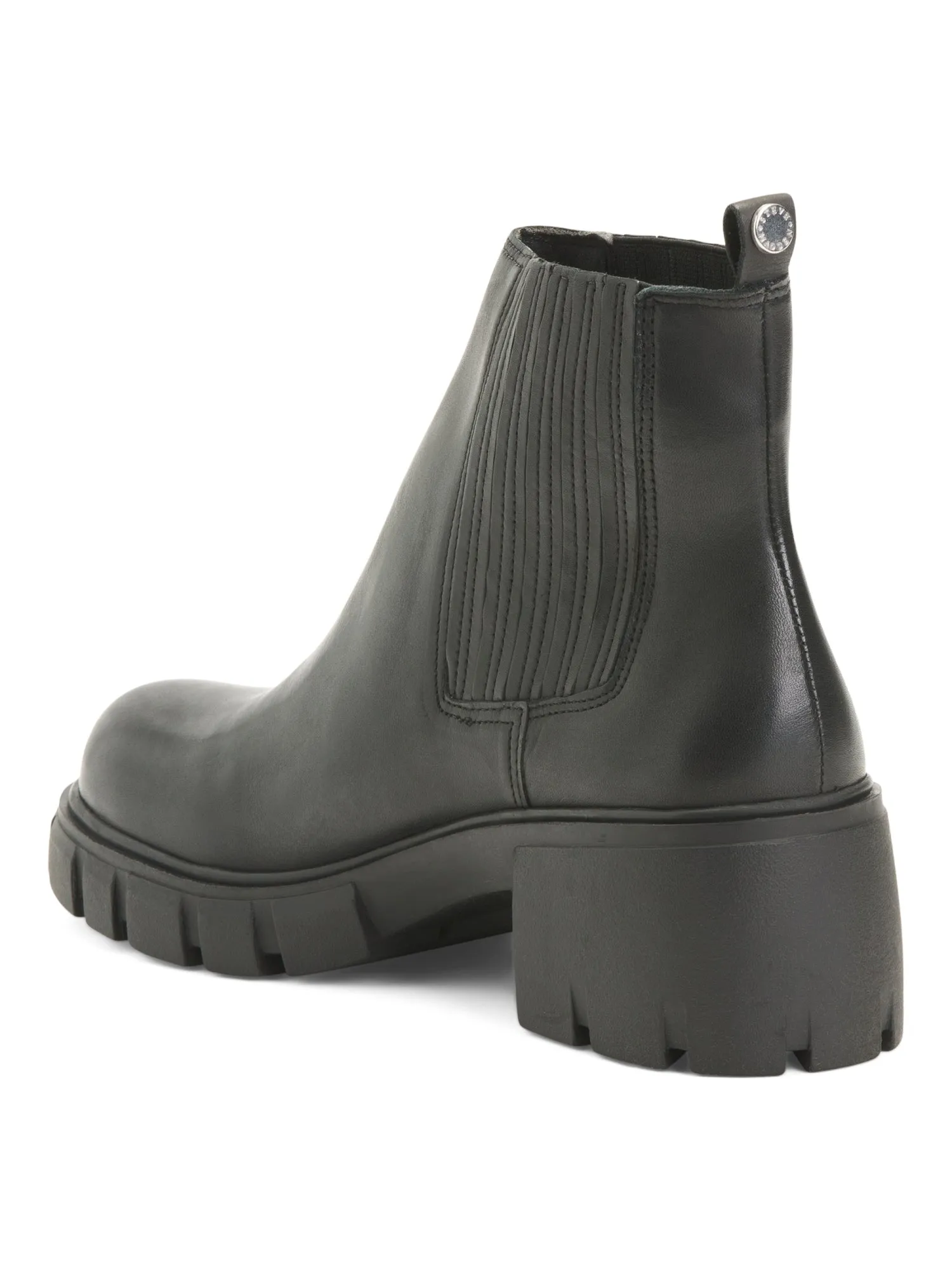 Steve Madden Rankel Made In Brazil Leather Lug Boots - Black