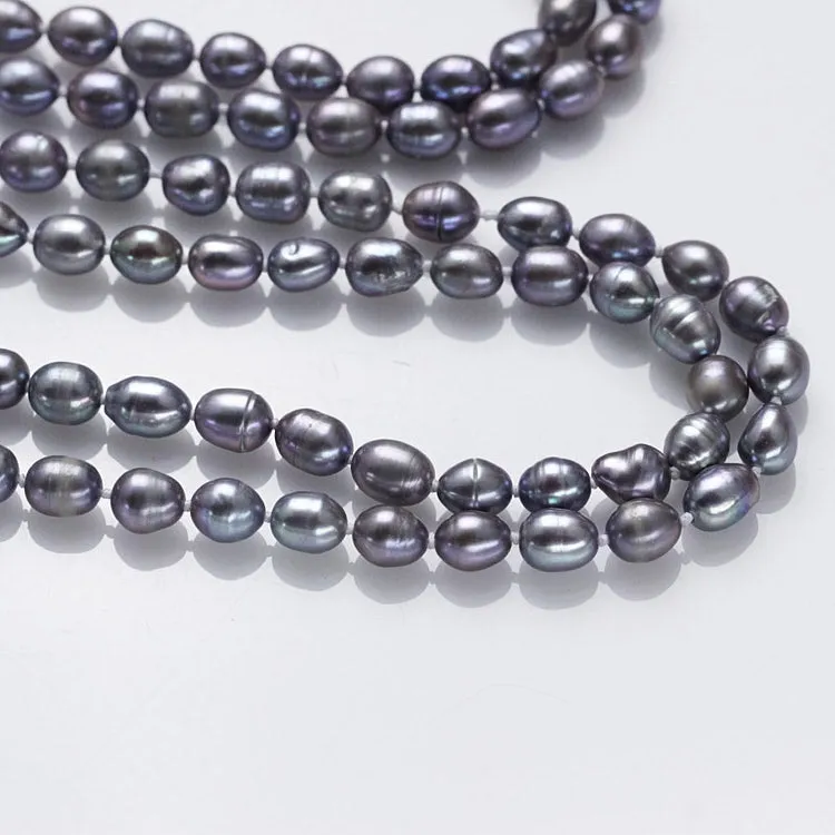 Stunning 7-8mm Freshwater Pearl Necklace For Women , Length -120cm/48"