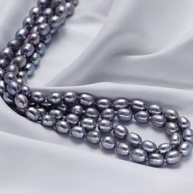 Stunning 7-8mm Freshwater Pearl Necklace For Women , Length -120cm/48"