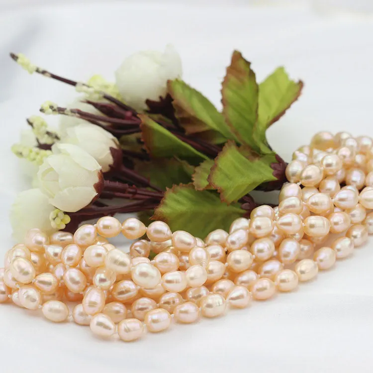 Stunning 7-8mm Freshwater Pearl Necklace For Women , Length -120cm/48"