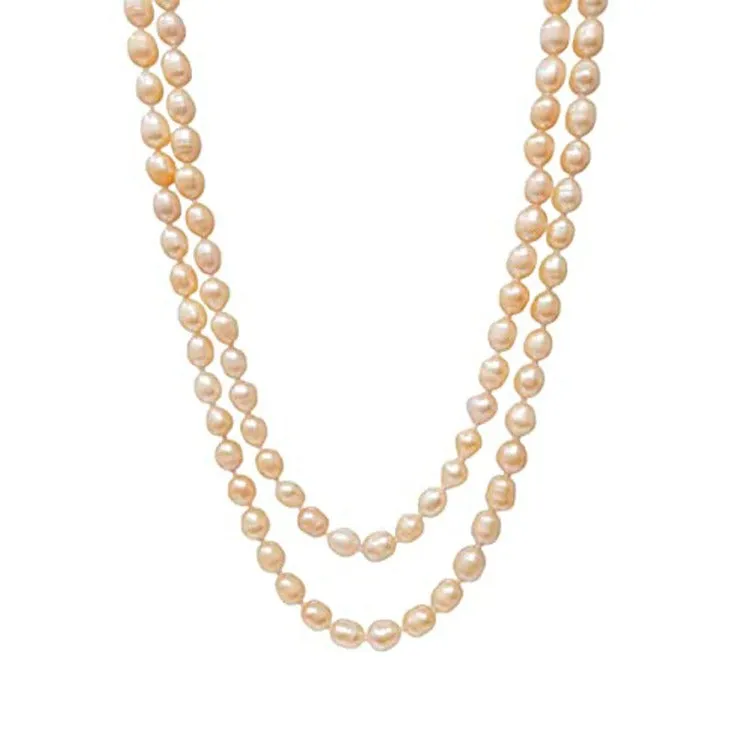 Stunning 7-8mm Freshwater Pearl Necklace For Women , Length -120cm/48"