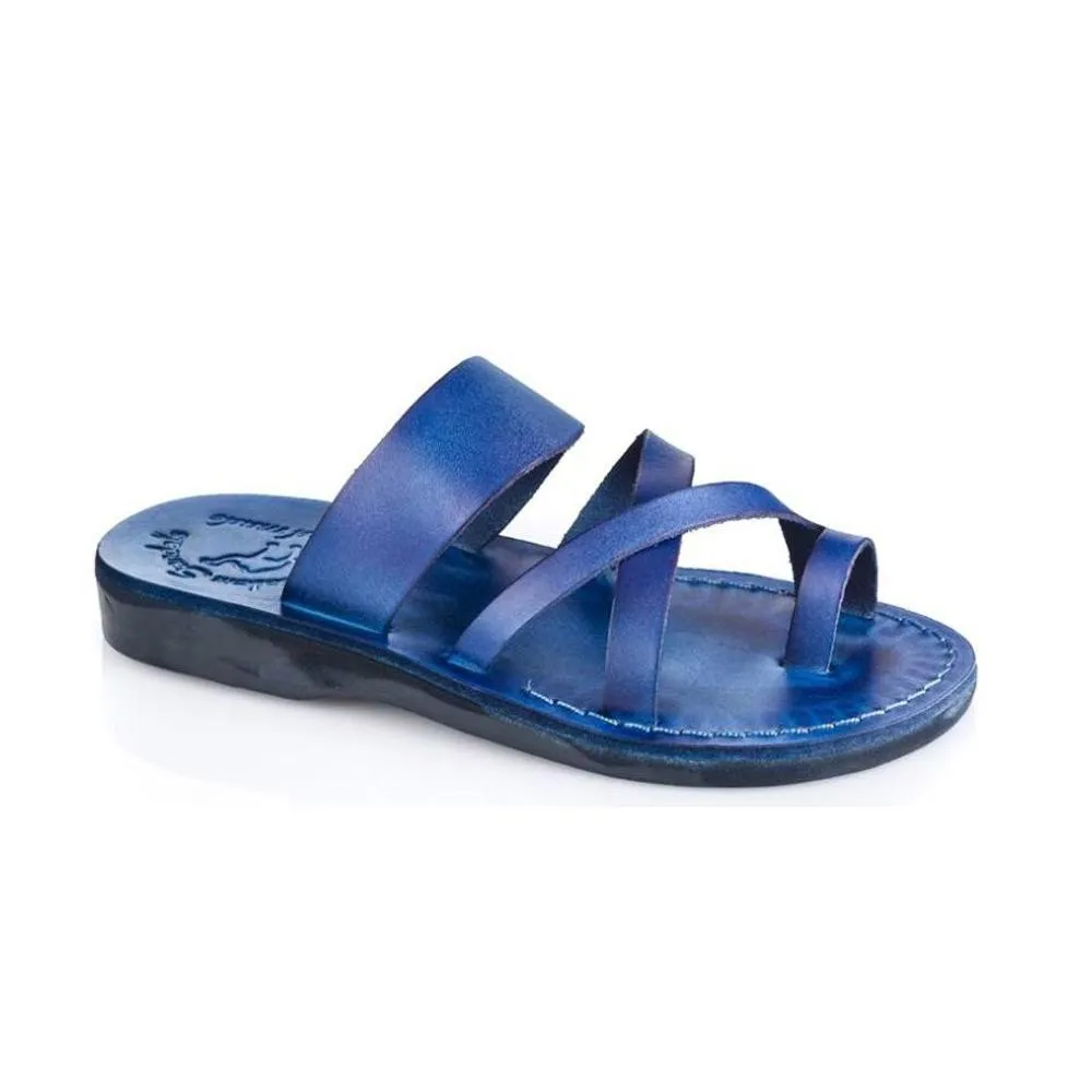 The Good Shepherd - Leather Toe Loop Slide | Blue