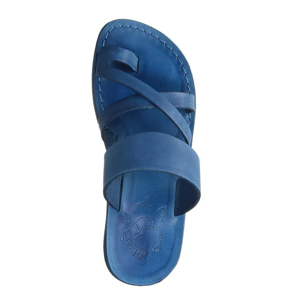 The Good Shepherd - Leather Toe Loop Slide | Blue