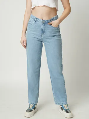 Women High-Rise Loose Straight Fit Jeans