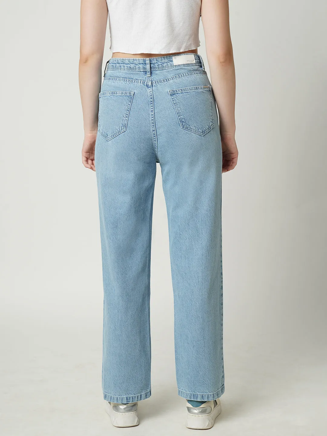 Women High-Rise Loose Straight Fit Jeans