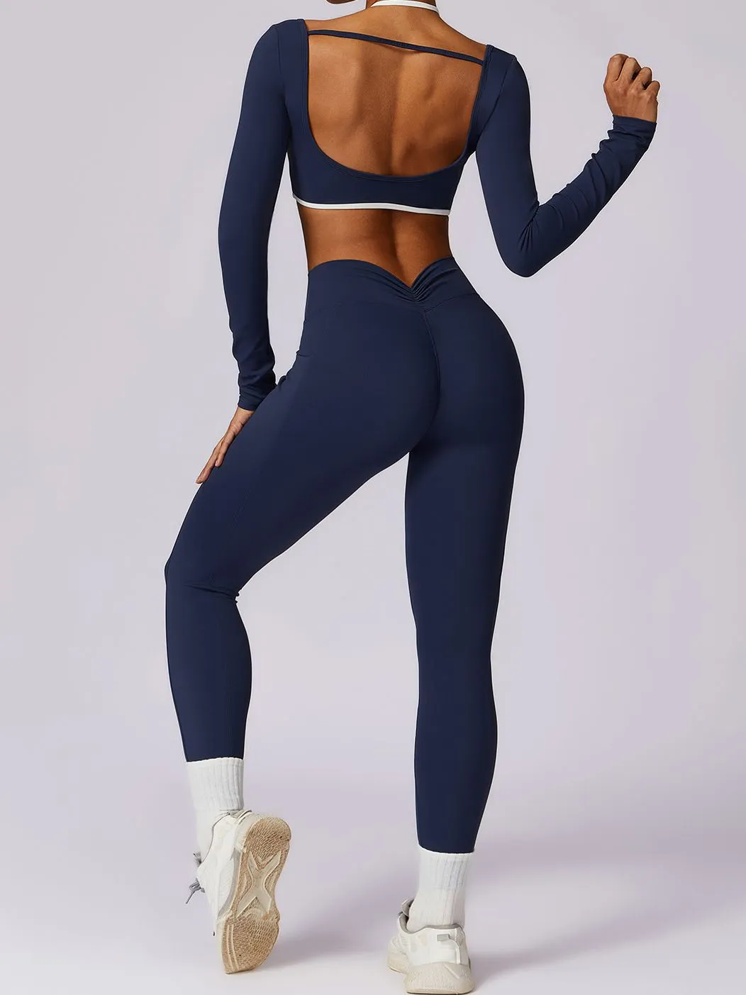 ZASUWA Female Backless Halter V-shaped Waist Quick Dry Tracksuit