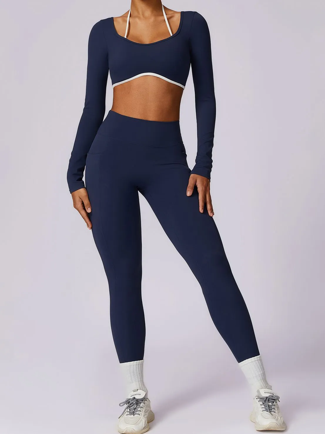 ZASUWA Female Backless Halter V-shaped Waist Quick Dry Tracksuit