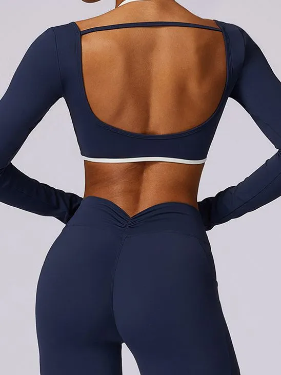 ZASUWA Female Backless Halter V-shaped Waist Quick Dry Tracksuit