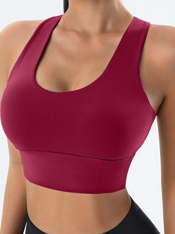 ZASUWA Female Cross Beautify Back U Collar Hollow Out Sports Bras