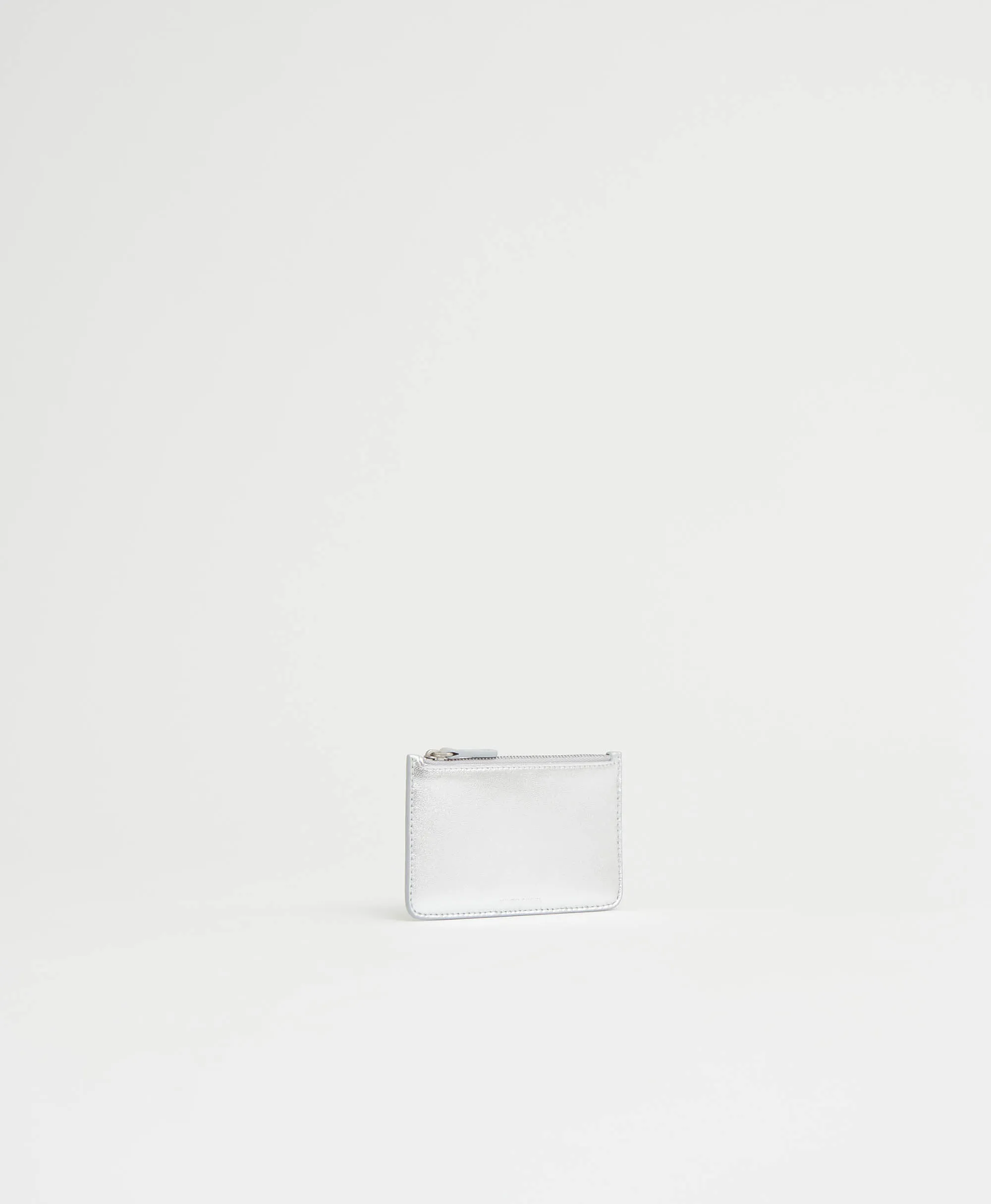 Zip Card Holder - Silver