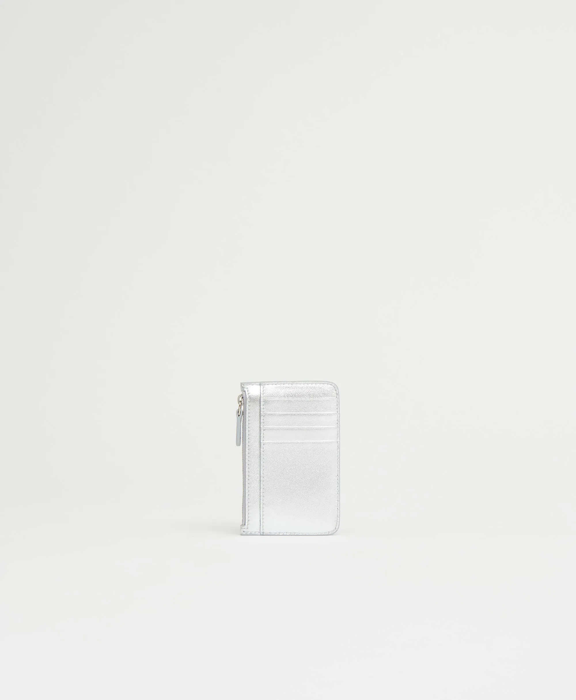 Zip Card Holder - Silver