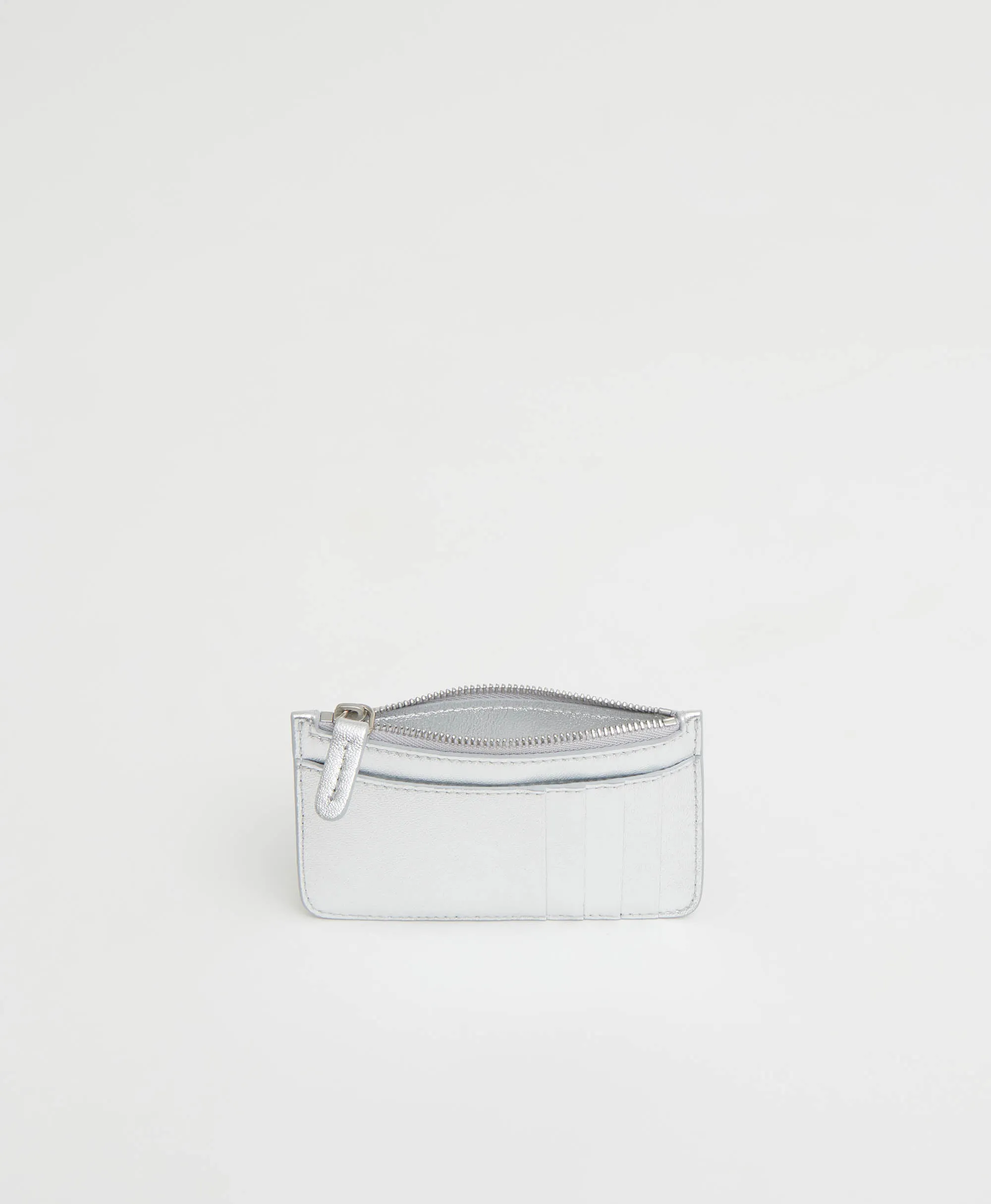 Zip Card Holder - Silver